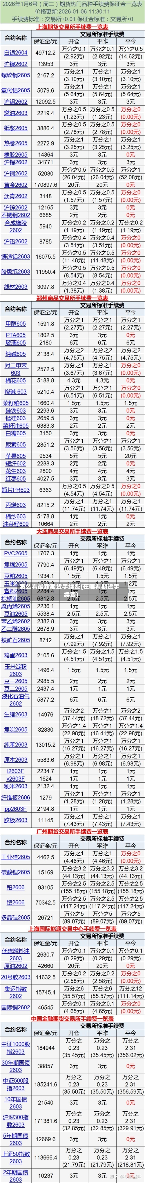 怎么看最新期货手续费(在哪看期货手续费)-第2张图片