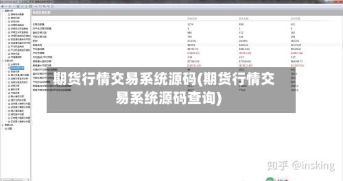 期货行情交易系统源码(期货行情交易系统源码查询)