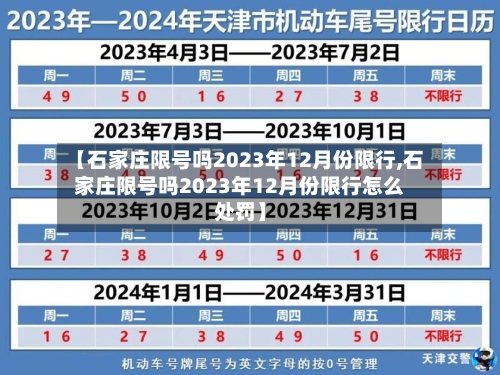 【石家庄限号吗2023年12月份限行,石家庄限号吗2023年12月份限行怎么处罚】