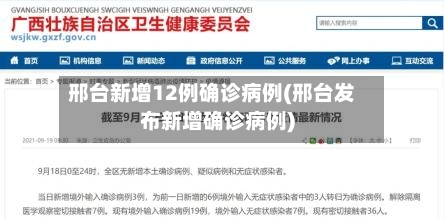邢台新增12例确诊病例(邢台发布新增确诊病例)-第2张图片