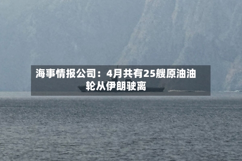 海事情报公司：4月共有25艘原油油轮从伊朗驶离