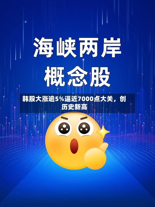 韩股大涨逾5%逼近7000点大关，创历史新高-第3张图片