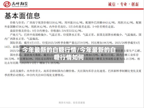 今年最新的白糖行情/今年最新的白糖行情如何-第3张图片