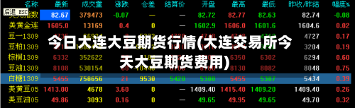 今日大连大豆期货行情(大连交易所今天大豆期货费用)-第3张图片