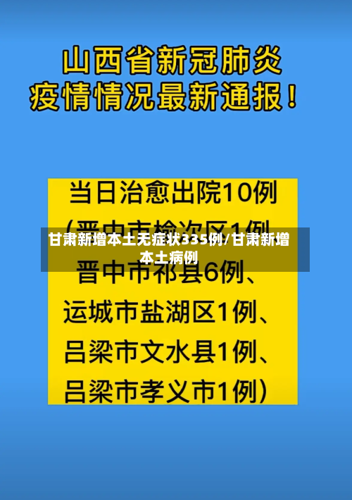 甘肃新增本土无症状335例/甘肃新增本土病例-第3张图片
