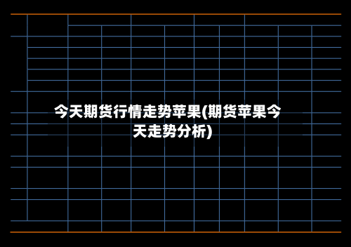 今天期货行情走势苹果(期货苹果今天走势分析)-第3张图片