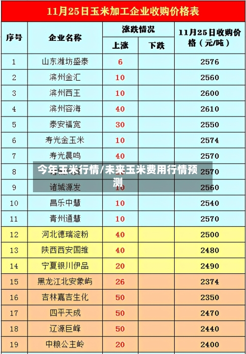 今年玉米行情/未来玉米费用行情预测