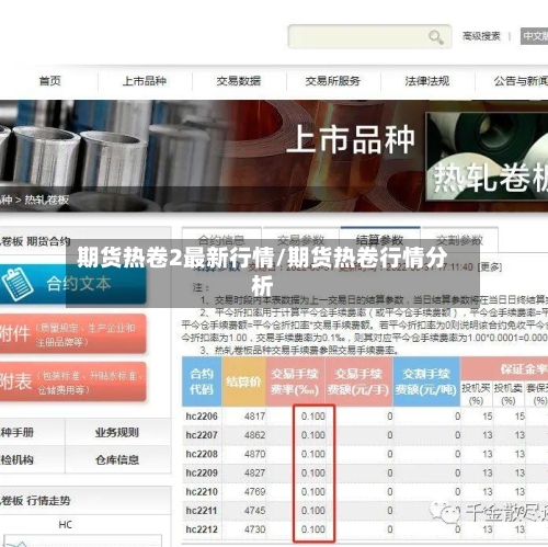 期货热卷2最新行情/期货热卷行情分析
