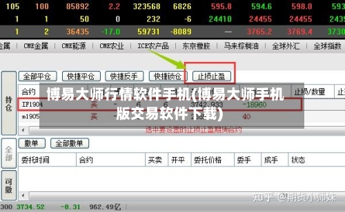 博易大师行情软件手机(博易大师手机版交易软件下载)
