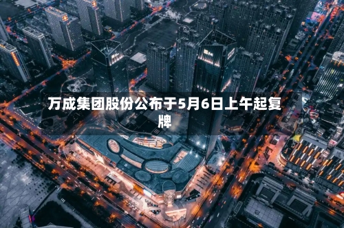 万成集团股份公布于5月6日上午起复牌-第2张图片
