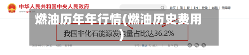 燃油历年年行情(燃油历史费用)