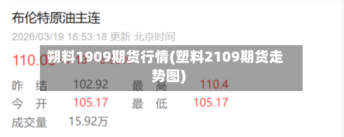 朔料1909期货行情(塑料2109期货走势图)