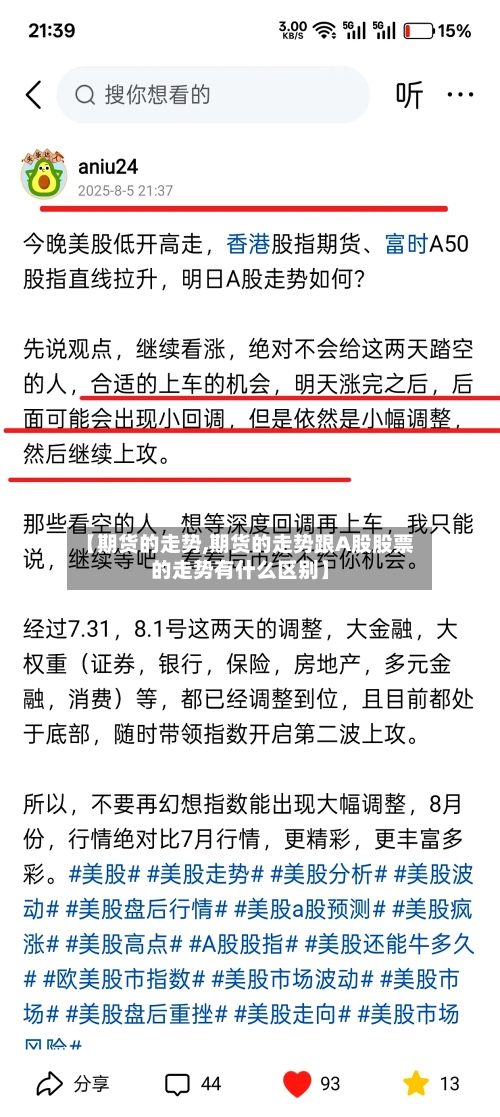 【期货的走势,期货的走势跟A股股票的走势有什么区别】