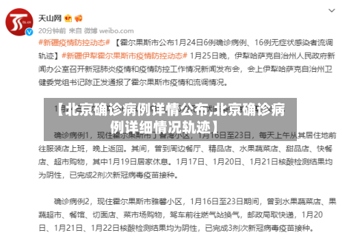 【北京确诊病例详情公布,北京确诊病例详细情况轨迹】