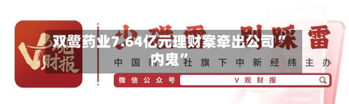 双鹭药业7.64亿元理财案牵出公司“内鬼”-第2张图片