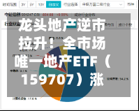 龙头地产逆市拉升！全市场唯一地产ETF（159707）涨超2%冲击六连阳！机构：板块估值筑底配置价值凸显