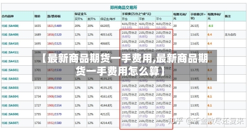 【最新商品期货一手费用,最新商品期货一手费用怎么算】