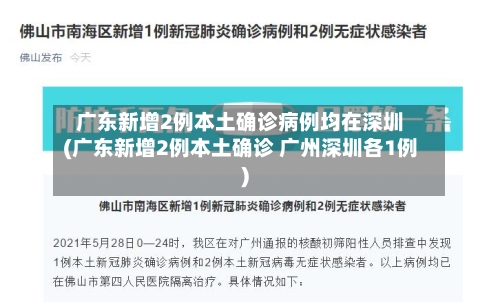 广东新增2例本土确诊病例均在深圳(广东新增2例本土确诊 广州深圳各1例)