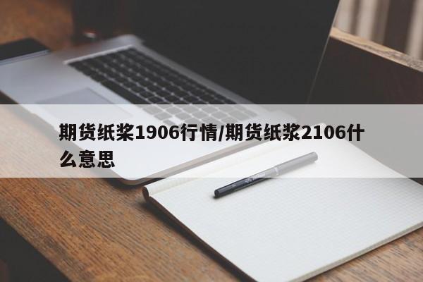 期货纸桨1906行情/期货纸浆2106什么意思