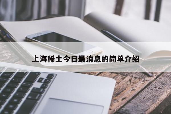 上海稀土今日最消息的简单介绍